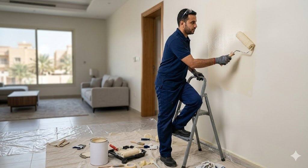 أدوات صباغة احترافية ومعدات تنفيذ ديكورات حوائط حديثة بجودة فندقية